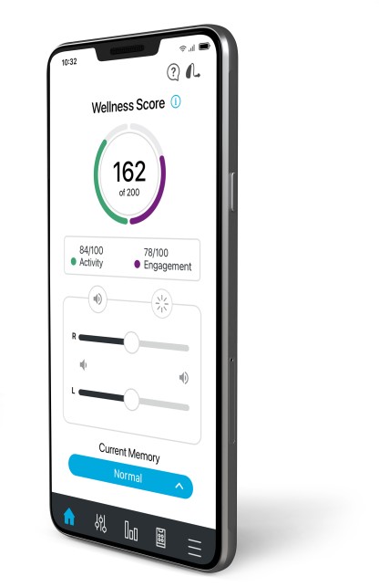 Evolv AI - Thrive app  - Angled Left - Wellness score